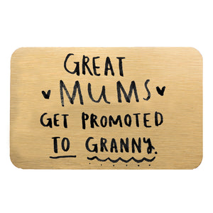 Great Mum's Get Promoted To Nanny' Purse Keepsake