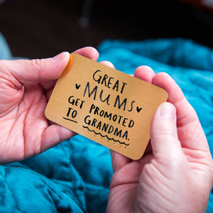 Great Mum's Get Promoted To Grandma' Purse Keepsake