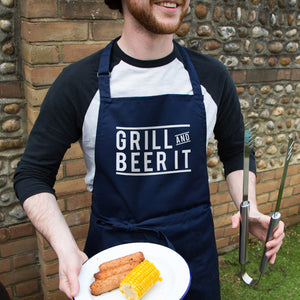 Grill And Beer It' Men's Apron