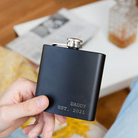 Personalised Dad Established Hip Flask