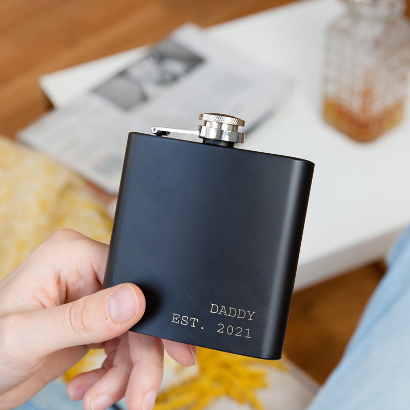 Personalised Dad Established Hip Flask