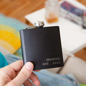 Personalised Grandad Established Hip Flask