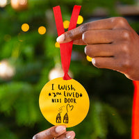 We Wish You Lived Next Door' Friendship Coaster