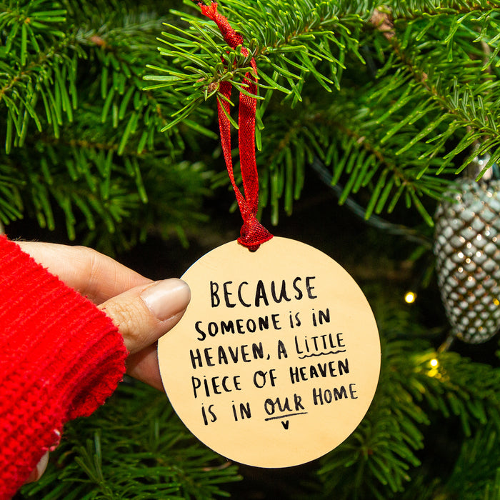 A Piece Of Heaven Remembrance Gold Christmas Decoration
