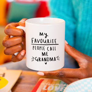 Favourite People Call Me Grandma / Grandad Mug Set