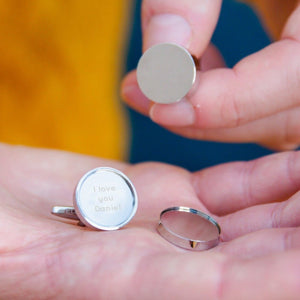 Personalised Magnetic Locket Secret Message Cufflinks