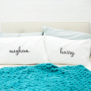 Personalised Couples Pillow Case Set