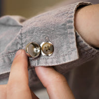Monogram Personalised Button Cover Cufflinks
