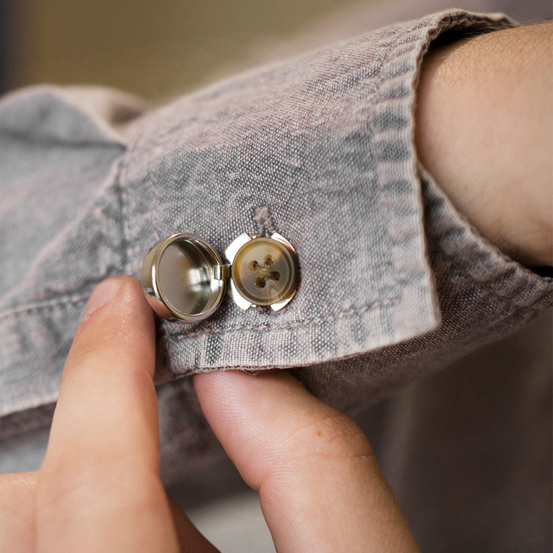 Monogram Personalised Button Cover Cufflinks