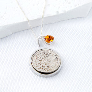 90th Birthday 1934 Sixpence Coin Necklace