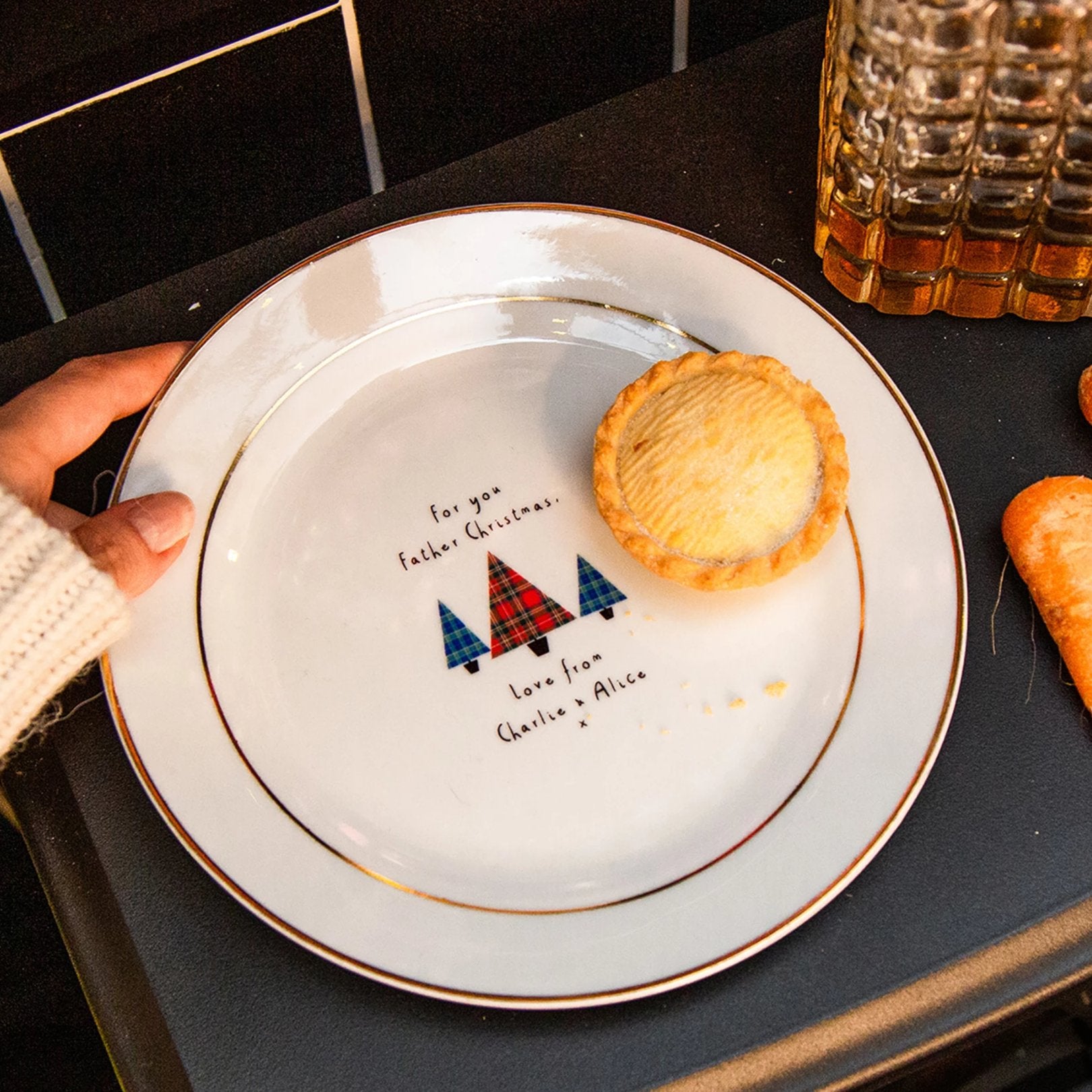 Personalised santa hotsell plate