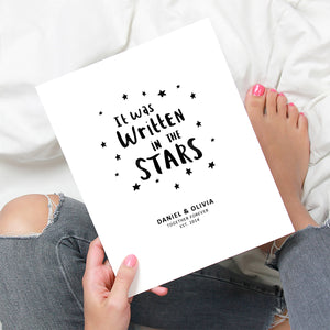 Personalised 'Written In The Stars' Couples Print