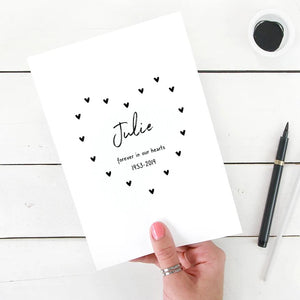 Forever In Our Hearts' Personalised Remembrance Print