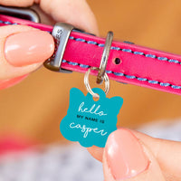 Personalised Cat Face Hello Cat ID Tag
