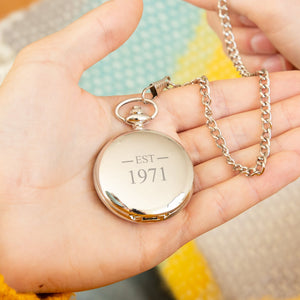 Est' Year Personalised Pocket Watch