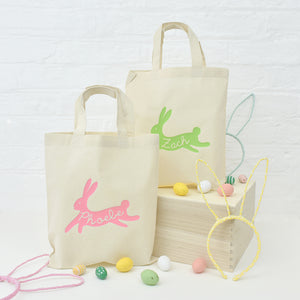 Personalised Bunny Rabbit Easter Egg Hunt Bag