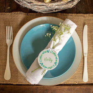 Easter Wreath Personalised Place Setting