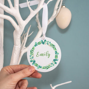 Easter Wreath Personalised Name Decoration