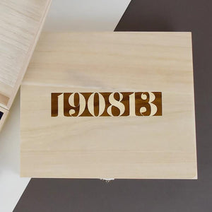 Wooden Watch Box Personalised Date
