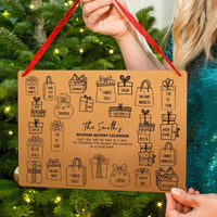 Personalised Reverse Christmas Advent Calendar Reusable