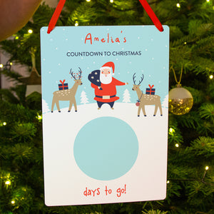 Personalised Children's Countdown To Christmas Calendar