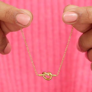 Gold Plated Knot Necklace