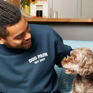 Personalised Dog Papa Est Sweatshirt