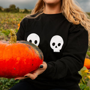 Twin Skull Halloween Sweatshirt Jumper