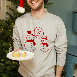 The Vegan's Ate My Nose' Snowman Christmas Jumper