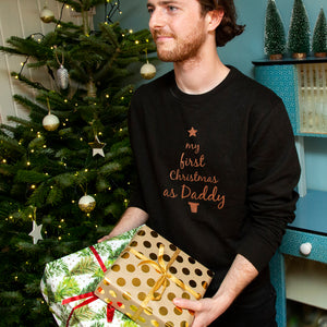 First Christmas As Daddy' Christmas Jumper