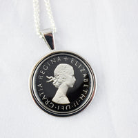 Sixpence Enamel Coin Necklace