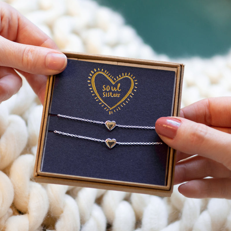 Soul Sisters' Friendship Heart Bracelet Set