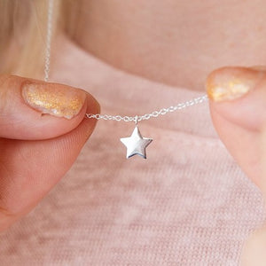 Classic Sterling Silver Star Neckace