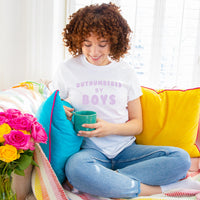 Outnumbered By Boys' Womens Mum T-Shirt Top