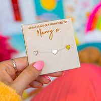 Great Mums Get Promoted To Granny' Sterling Silver Heart Necklace