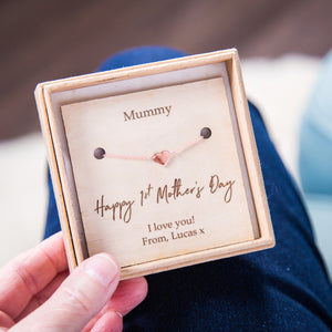 Happy 1st Mother's Day' Personalised Heart Bracelet