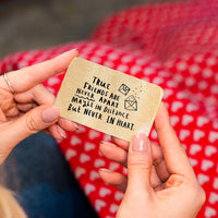 True Friends Are Never Apart' Wallet Keepsake Card