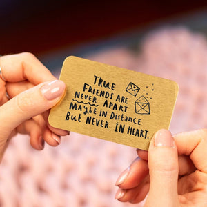 True Friends Are Never Apart' Wallet Keepsake Card