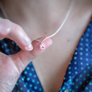 Paw Prints On Our Hearts' Pet Remembrance Necklace