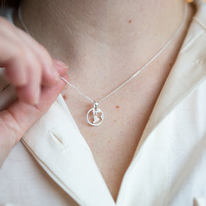 You're My World' Sterling Silver Globe Necklace