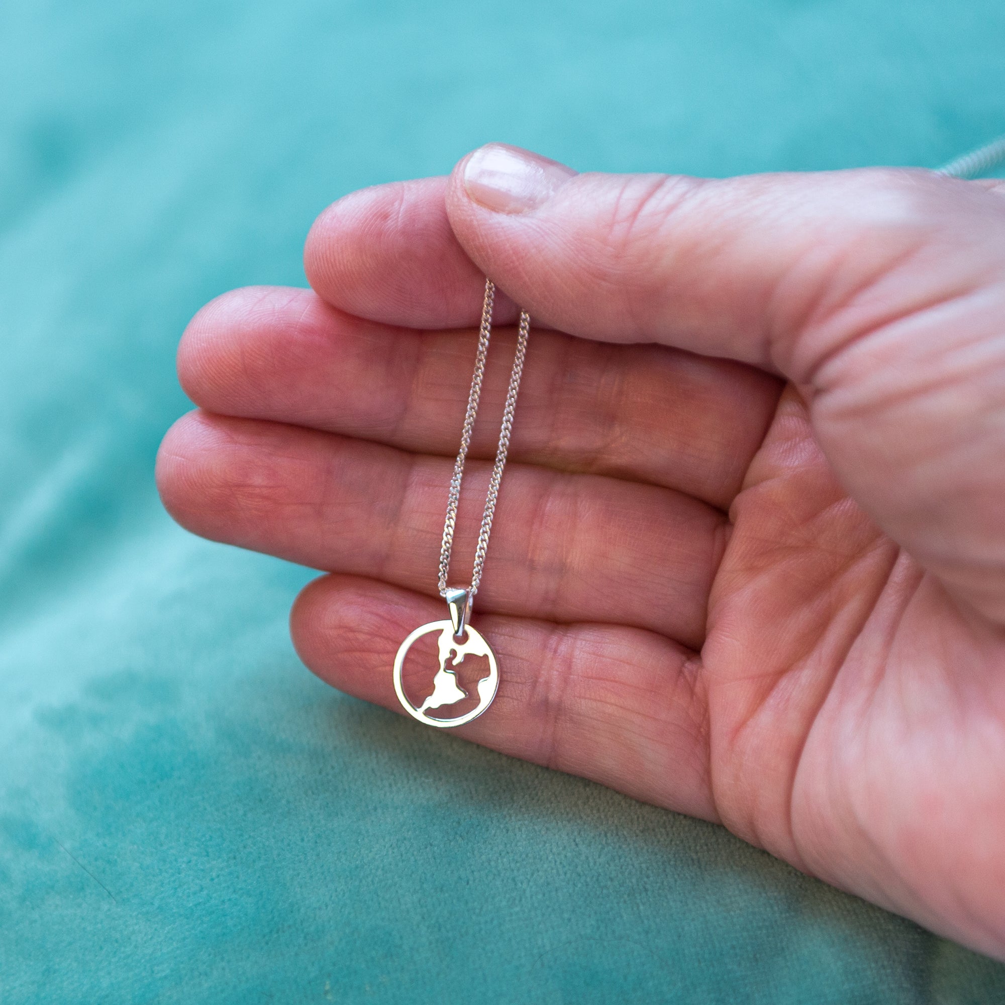 Sterling silver globe pendant shop