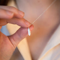 Remembrance Sterling Silver Feather Necklace