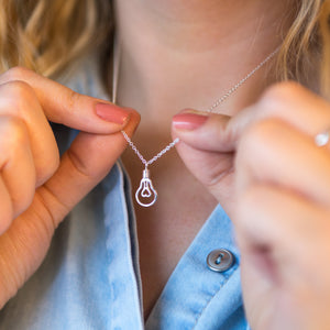 Shine Bright' Sterling Silver Light Bulb Necklace