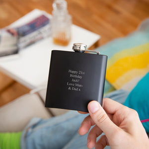 Name And Message Personalised Hip Flask
