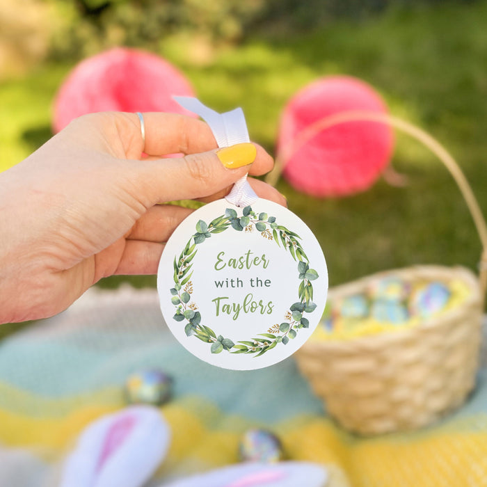 Easter With The' Personalised Easter Wreath Decoration