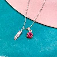 Remembrance Sterling Silver Feather Necklace