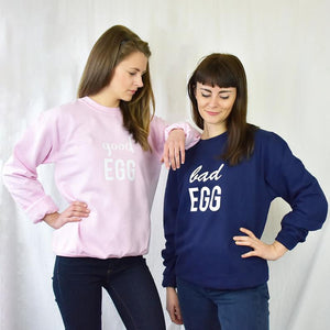 Good Egg/Bad Egg' Unisex Jumper Sweatshirt