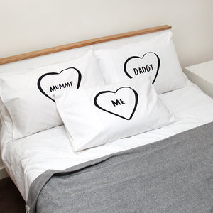 Mummy Daddy And Me Pillow Case Set