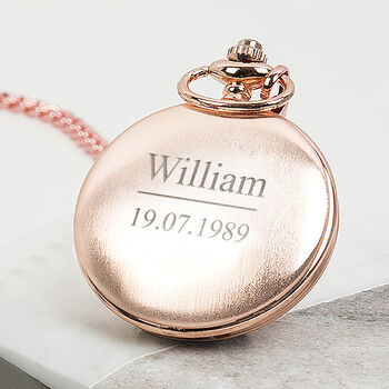 Rose Gold Pocket Pocket Watch Custom Engraving Nurse Pocket Watch