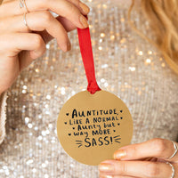 Auntitude An Aunty But With Sass' Christmas Decoration